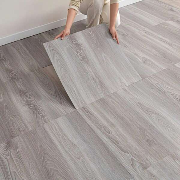 12/24pcs 3D Retro Wood Grain Self-Adhesive Anti-Slip Flooring Sticker, Removable Thick & Durable, Waterproof Peel And Stick Vinyl Wallpaper For Bedroom, Bathroom, Kitchen Tile, Countertop, Furniture Renewal, Washable Easy Care, Suitable For Bedroom, Bathroom, Dining Room, Kitchen Wall Decor, Home Decoration, Home Renovation Material