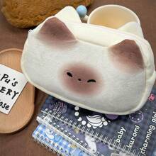 1pc Cute French Toast Shaped Large Capacity Pencil Case/Stationery Pouch For Students
