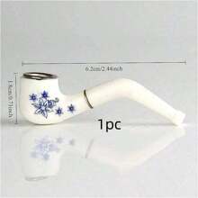3pcs Mini Blue & White Smoking Pipes - Fashionable Plastic Filter, Suitable For Men's Fashion Accessories, Lightweight Design, Great For Casual Or Creative Smoking Set, Smokers Accessories