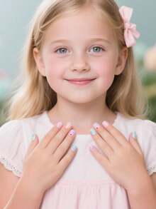 2 Sheet Macaron Unicorn 3D Nail Stickers, Coconut Tree,Ice Cream Nail Art Decals For Kids And Girls Gifts