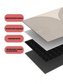 1pc Premium Silica Mud Color Block Gradient Pattern Kitchen Mat, Luxe Shock-Absorbent Anti-Fatigue Kitchen Rug With Absorbent & Non-Slip Function, Suitable For Kitchen, Bathroom, Entryway, Laundry Room And More