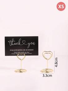 5pcs/10pcs Mini Table Number Holders, Gold Round Menu Card Clip, Great For Weddings, Birthdays, Anniversaries, Parties, Table Place Cards, Wire Picture Frames, Desk Photo Holder, Table Decorations, Back To School Valentine Day