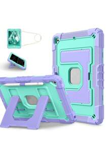 Military Industry Anti-Fall 1pc Large Stand Tablet Case Compatible With IPad Mini6 (2021) / Mini7 (2024), IPad 10.2 7th 8th 9th (2019/2020/2021), IPad 10th 10.9 (2022)/IPad(A16) 11" (2025), IPad Air4 10.9 (2020), IPad Air5 10.9 (2022), IPad Air 11" M2/M3 (2024/2025), With Pencil Slot