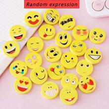 50pcs Random Mini Expression Pattern Eraser For Students, Stationery Prize, Clean No Residue Office/School Eraser Back To School