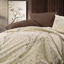 Duvet Set | Flat Sheet Included As A Gift | Single Size 150*200 Cm (1 Duvet Cover – 1 Pc + 1 Pillowcase – 1 Pc) Or Double Size 200*200 Cm (1 Duvet Cover – 1 Pc + 2 Pillowcases – 2 Pcs) | Soft & Breathable For All Seasons - Yellow - View 5