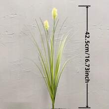 6 Bunches Of Realistic Artificial Onion Grass Tassels, Plastic Fake Ground Plants, Suitable For Outdoor Yard, Hotel, Garden Decor, Window Frame Decor, Indoor & Outdoor Home Decor, Applicable For Spring/Summer, Anniversary, Easter, Mother's Day, Wedding, Gifting - Planter Not Included