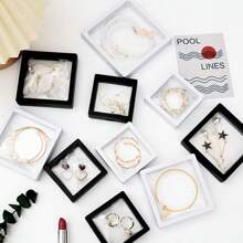 1pc Black Wedding Accessory Storage Box, PE Film Display Case For Necklace, Jewelry, Kids Accessories, Packaging Box
