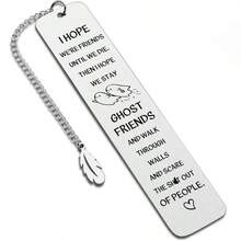 金属雕刻书签，爱书人书签，适合女性、男性、青少年男孩和女孩，阅读配件书签礼物，适合返校、毕业、退休、感恩节和圣诞节（3 种款式） - 銀色 - 查看 9