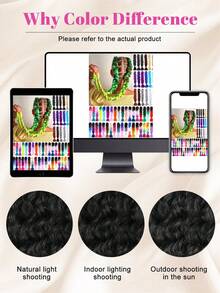 24英寸巨型辫子接发，合成编织假发，非洲渐变色卡尼卡隆假发，适用于编发。24英寸巨型辫子接发，合成编织假发，非洲渐变色卡尼卡隆假发，适用于编发。合成巨型编织假发，渐变彩虹色接发，巨型钩针编织假发，节日发饰。 - 彩色 - 查看 13