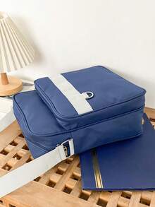 Mochila escolar japonesa, nueva bolsa de hombro con forma cuadrada, bolsa del uniforme escolar JK, cartera de estudiante japonesa para comercio transfronterizo - Azul - Ver 4