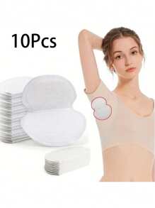 10/50/100 piezas Almohadillas absorbentes de sudor axilar - Almohadillas antitranspirantes desechables para hombres y mujeres - Mantente seco y con confianza todo el día Enfriamiento de verano, playa, viaje