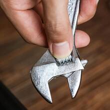 Small Wrench Adjustable 15.2 Cm Hex Jake Opens To 3/4 Inch Heat Treated Carbon Steel - 6 Inch - View 4