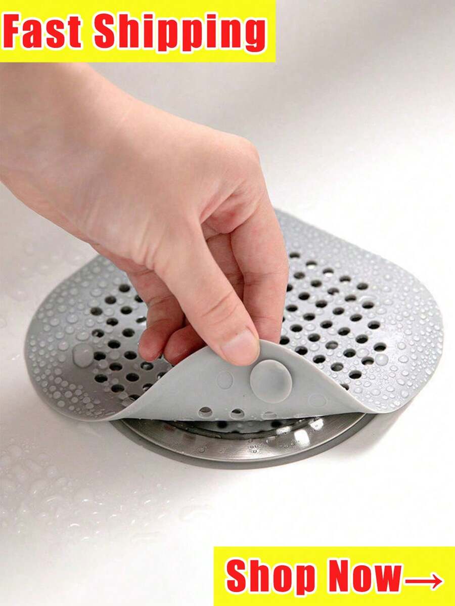 Explosive Kitchen Sink Filter Hair Strainer Bathroom Hair Anti Clogging Suction Cup Floor Drain, Anti-Odor Silicone Floor Drain Pad Toilet Anti Odor Deodorizing Plug Kitchen Sink Bathroom Sewer Anti Clogging.