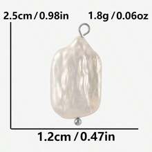 1 件奢华时尚设计天然淡水珍珠吊坠，不对称形状，适合 DIY 珠宝制作项链和耳环配饰 - 天然珍珠1pc - 查看 20