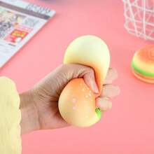 1 pieza/Pelota de descompresión creativa con forma de hamburguesa y música para amasar, juguete de descompresión de rebote lento con harina