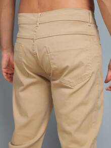 Estone Men's Skinny Jeans With Elastane - Brown - View 6