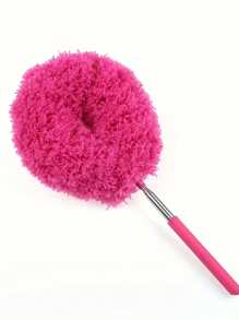 1 Pc Microfiber Ceiling Fan Duster - Extends Up To 12 Feet, Blue/Green/Orange/Fuchsia, Long Handle, Dust Lock, Reusable, Machine Washable Cleaning Brush, Professional High Altitude Dusting Tool, Suitable For Home Use