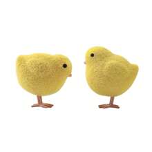 2 Pcs Chicks ABS Resin Figurines Garden Decor Outdoor Balcony Ornament, Sculptures Lightweight Waterproof Cute Home Decorations