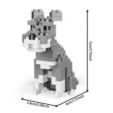 Bloques de construcción con partículas de tamaño micro de la serie de mascotas perro, un juguete que ejercita los dedos y la capacidad de pensamiento, apropiado para principiantes en bloques de construcción como regalo, 1 pieza