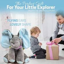 1 件，捉迷藏大象毛绒玩具，捉迷藏游戏玩具唱歌互动音乐玩具，送给朋友的好礼物活动耳朵捉迷藏熊娃娃 - 彩色 - 查看 6