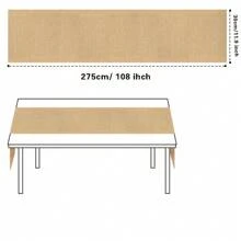 Pack Of 5 Natural Burlap Tablecloths, Country Jute Tablecloths & Placemats In Bulk, Suitable For Western Wedding Table Decoration, Farmhouse Style Party, Thanksgiving, Kitchen Table Decoration