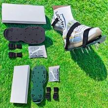 Lawn Aerator Shoes For Grass, Free-Installation Grass Aeration Shoes With Heavy Duty Spiked Aerating Sandals Adjustable Strap Spike Aerator Shoes Soil Yard Aerator Tool For Yard Patio Lawn Garden - Multicolor - View 9