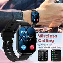 New 1.83 Inch Full Touch HD Fashion Smart Watch With (Dial, Answer) Wireless Call Function, Massive Watch Faces, Exercise Monitoring, Message Reminder View, Multiple App Reminders, Suitable For Android And IOS Phones, A Perfect Gift For Men And Women