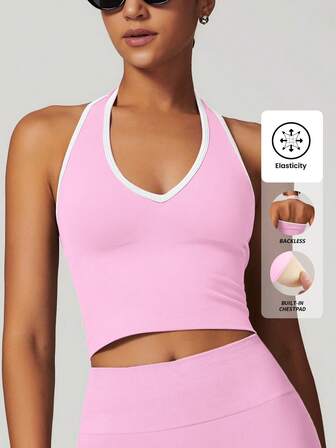 Yefecy 女士运动内衣健身室性感瑜伽背心速干紧身跑步运动内衣减震聚拢瑜伽内衣