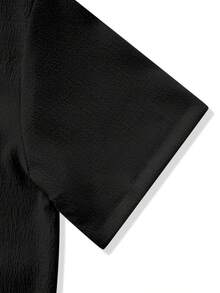 Men 2pcs Set Fashionable European Style Jacquard Brand Casual Loose Shirt & Pants Suit, Beach Resort Outfit For Couples, Suitable As Gift For Husband/Boyfriend, Cozy Outfits