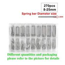 A Set Of 360 Roots 8mm-27mm Stainless Steel Spring Bars Watch Strap Spring Pins Bracelet Repair Tools Watch Band Link Pin Watchband Accessories - one-size - View 9