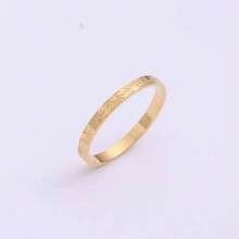 1 pièce Bague en acier inoxydable avec motif tournesol, placage en titane 18 carats fin
