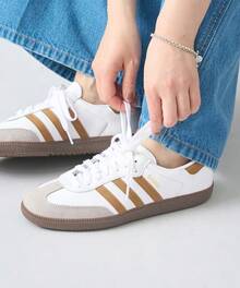 Adidas Originals Adidas Samba OG Premium Sneakers, Timeless Retro Trainers In Fall Tones, Leather & Suede Construction, Low-Top Casual Sneaker For Outdoor, Sports, Sambas For School And Work, Daily Shoes For Skate Outfit - 雲白 / 沙漠棕色 / 花崗岩透明色 - 查看 1
