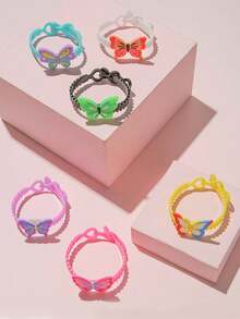 6/12/18pcs Butterfly Themed Silicone Bracelet, Party Decoration, Party Gift Small Gifts - View 4