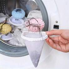 1入組可重複使用的洗衣絮網球-節能、服裝和機器清潔輔助工具 - 藍色 - 查看 4