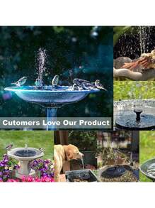 Solar Bird Bath Fountain Pump, Solar Fountain , Free Standing Floating Solar Powered Water Fountain Pump For Bird Bath, Garden, Pond, Pool, Outdoor