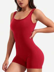 Yefecy Yoga Basic Solid Sports Romper,Solid Color Fashion Sports Jumpsuit,High Elastic Yoga Bodysuit, Women Workout Flare Jumpsuits ,Sexy Backless Gym Bodycon Scrunch Butt Yoga Rompers V Back,Spring And Summer Shapewear Bodysuit