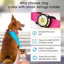 1pc Smart ID Dog Collar - With Pet ID Tag And Retrieval Feature. Scan The QR Code To Make A Phone Call To The Owner, Essential For Recovering Lost Pets. Dog Accessories, Dog Supplies, Puppy Items.