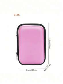 Bolsa portátil para cámara CCD rosa, bolsa para almacenamiento de datos, diseño compacto, material impermeable, ideal para entusiastas de la fotografía al aire viajeros, también se puede usar como bolsa para cargador, bolsa digital esencial para la oficina, bolsa para cables de cámara y línea de datos, estuche protector para banca móvil y bolsa de viaje para cámara, adecuado tanto para hombres como para mujeres, artículo esencial para maestros, impermeable, ligero, de gran capacidad y accesorio portátil. - Rosa - Ver 10