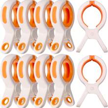10 Pack Multi-Functional Plastic Strong Clips For Beach Sunbathing, Pool Parties, Hanging Towels, Wet Swimsuits, Blankets Clothing Towel Holder Clips For Clothes Pool Boat