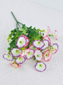 2/6/10 piezas Flores artificiales de exterior de seda Campanilla resistente a los rayos UV, planta de boj verde, eucalipto, hierba artificial adecuada para decoración de hogar, oficina, boda, maceta, cerca, patio, balcón en primavera/verano