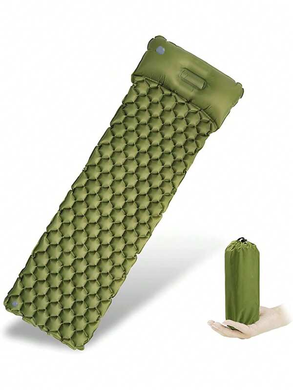 Colchón inflable para acampar, sábana de dormir ultraligera y compacta, cojín para dormir con almohada, sofá inflable, colchón de aire