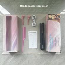 Wireless Charging Flat Iron, Unisex Travel Portable Multifunctional Curling & Straightening Hair Styler, Mini Frizzy Clip, Wireless Non-Rechargeable Mini Flat Iron Low Power Dorm Clip Board
