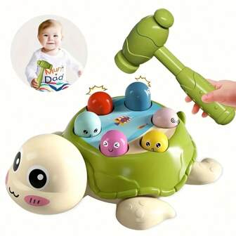 Interactief pop-up zeeschildpaddenspeelgoed voor kinderen - Leuk leren en entertainment, duurzaam plastic, gemengde kleuren