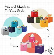 RiverRidge Kids 02-097 Juego de 2 contenedores plegables, color rosa fuerte - Blanco/Multicolor - Ver 9