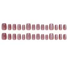 Pearlescent High-End Nail Polish Stickers Cat Eye Metallic Nail Decal, Removable Luxury Solid Color Nail Strips, Elegant & Simple