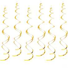 金色漩涡吊饰、螺旋花形吊饰、漩涡花形吊饰婚礼节庆背景墙挂件、派对装饰用品、生日婚礼装饰、轻奢派对场景装饰、生日/婚礼/派对通用节日装饰、宴会天花板背景布置、适用于生日、婚礼、周年纪念、毕业典礼和圣诞派对的闪亮天花板装饰 - 彩色 - 查看 6