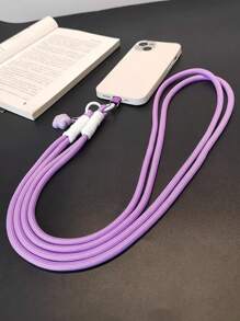 1 pieza Cordón para teléfono con forma de estrella, cordón trenzado de doble hebra, resistente, anti-rotura, anti-pérdida y anti-robo, incluye almohadilla