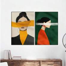 1/3PCS Optional Frame Posters Wall Arts Modern Women's Freedom And Freedom Series Theme Fashion Popular Studio Room Home Decoration ,Wall Art With Frame