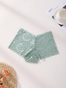 7 PCS Women's Sexy Lace Splicing Boxer Shorts Mid Waist Seamless Panties Comfortable And Breathable Briefs Tummy Control &Butt Lifter Stretch Underwear Lingerie