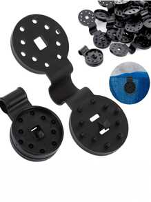 10/50/100pcs PP Sunshade Clip - Multi-Purpose Black Greenhouse Net Fixator, For Secure Waterproof Cloth Fastening And Outdoor Camping Equipment